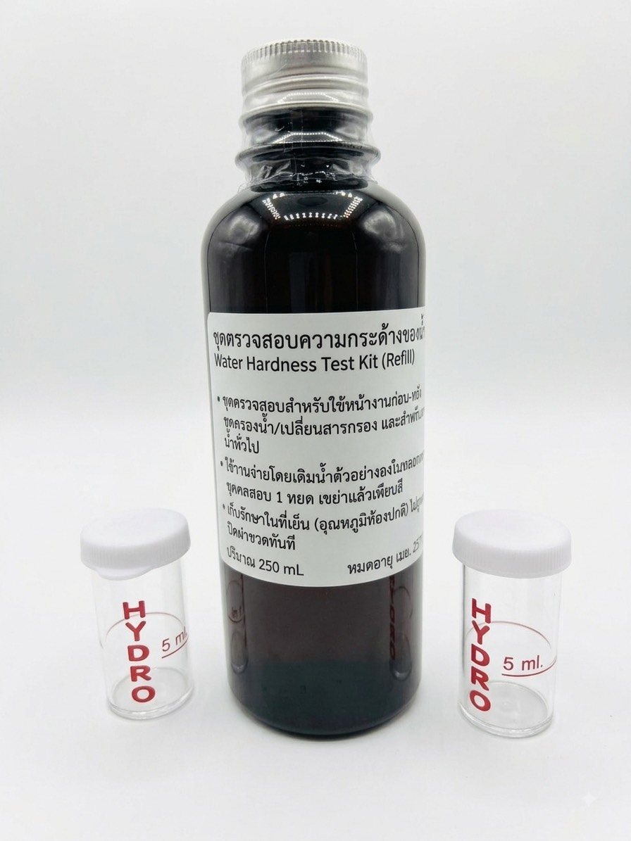 ชุดตรวจความกระด้างของน้ำ Hardness Test Kit ชนิดเติม (Refill)