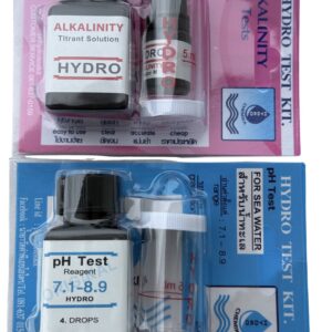 ชุดวัดค่า pH 4 หยด + ชุดวัดอัลคาไลนต์ Alkalinity Test Kit สำหรับนากุ้ง บ่อปลา ปู และงานเพาะเลี้ยวสัตว์น้ำ